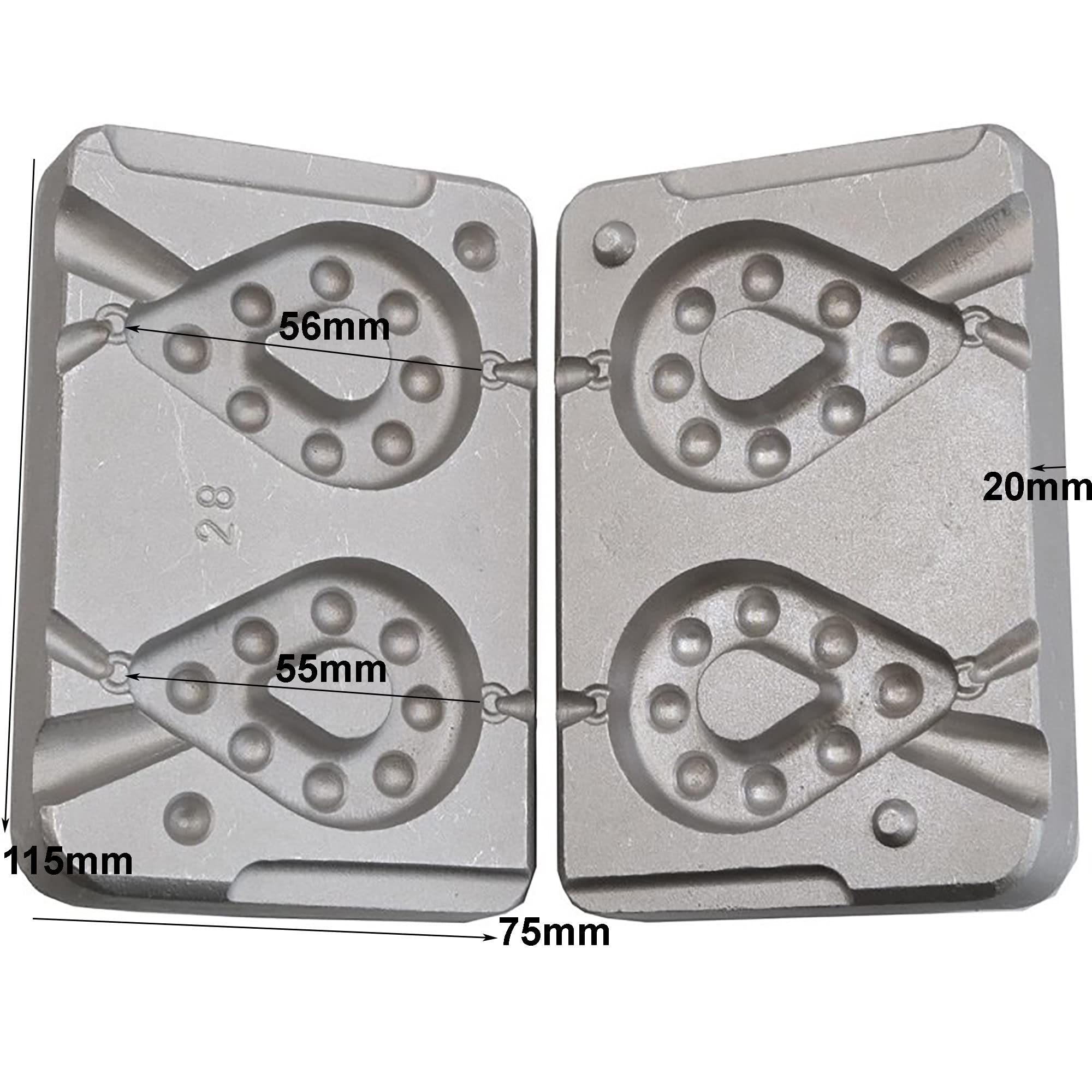 Orologio Grip Pesca Sinker Stampo 210-230g/Carpa, Mare, Pesca Fiume