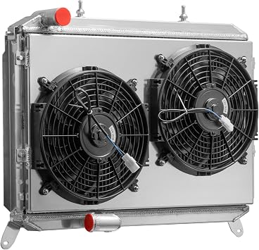ALLOYWORKS 3 Row Aluminum Radiator Shroud Fan For 1984-1988 Nissan 300ZX Z31 VG30 3.0L V6 | All Aluminum Radiator. Superior cooling performance. Long service life. Ideal For daily commuter cars & modified cars.