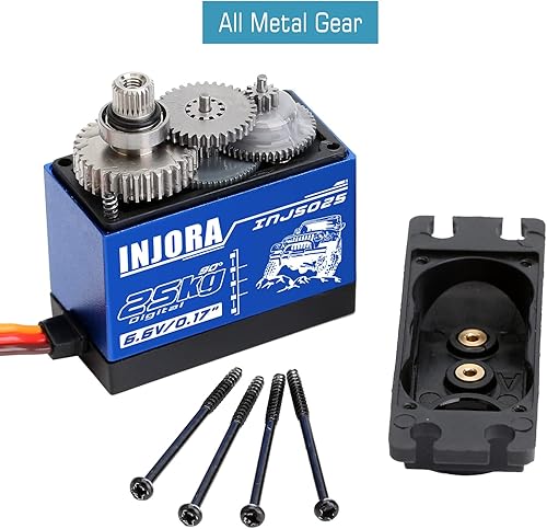 Miniatura 3 de INJORA RC Servo 55.1 lbs Servo Digital Servo Alto Torque RC Piezas para 1:10 RC Crawler VP VS4-10 SCX10 Pro SCX10 TRX4 D90