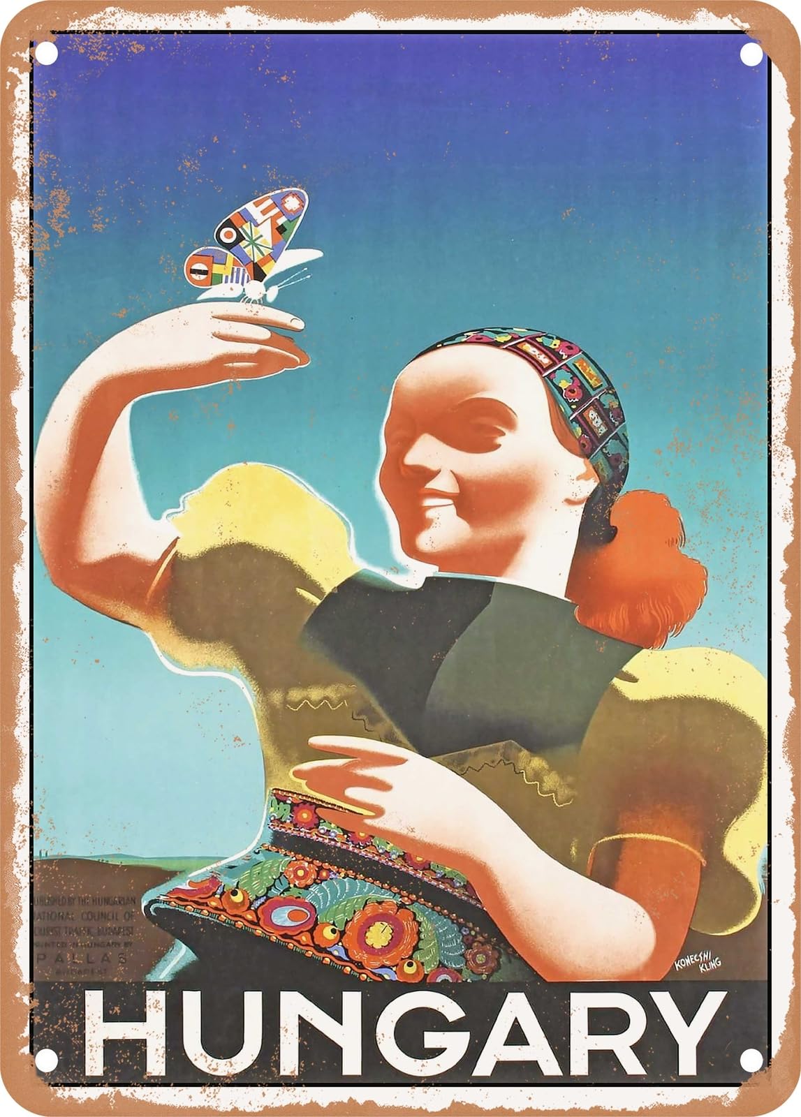 METAL SIGN - 1950 Hungary Vintage Ad home decor