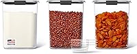 Rubbermaid Brilliance 3-Pack 16-Cup Airtight BPA-Free Pantry Containers with Scoops - Stackable Tritan Storage