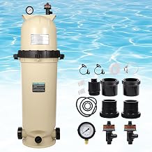EC-160318 Cartridge Filter Fit for Pentair Clean & Clear CC200 Cartridge Pool Filter 200 GPM | 200 Sq.Ft. with Cartridge & Gauges