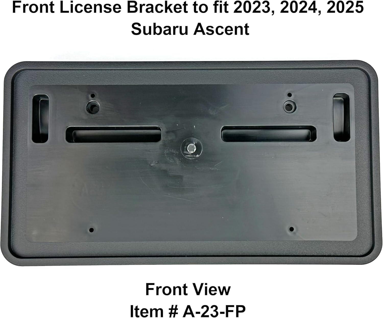 C&C Car Worx A-23-FP-C Front License Plate Frame Bracket Mount and Rear License Plate Bracket Compatible with 2023, 2024 Subaru Ascent at a Bundled Discount
