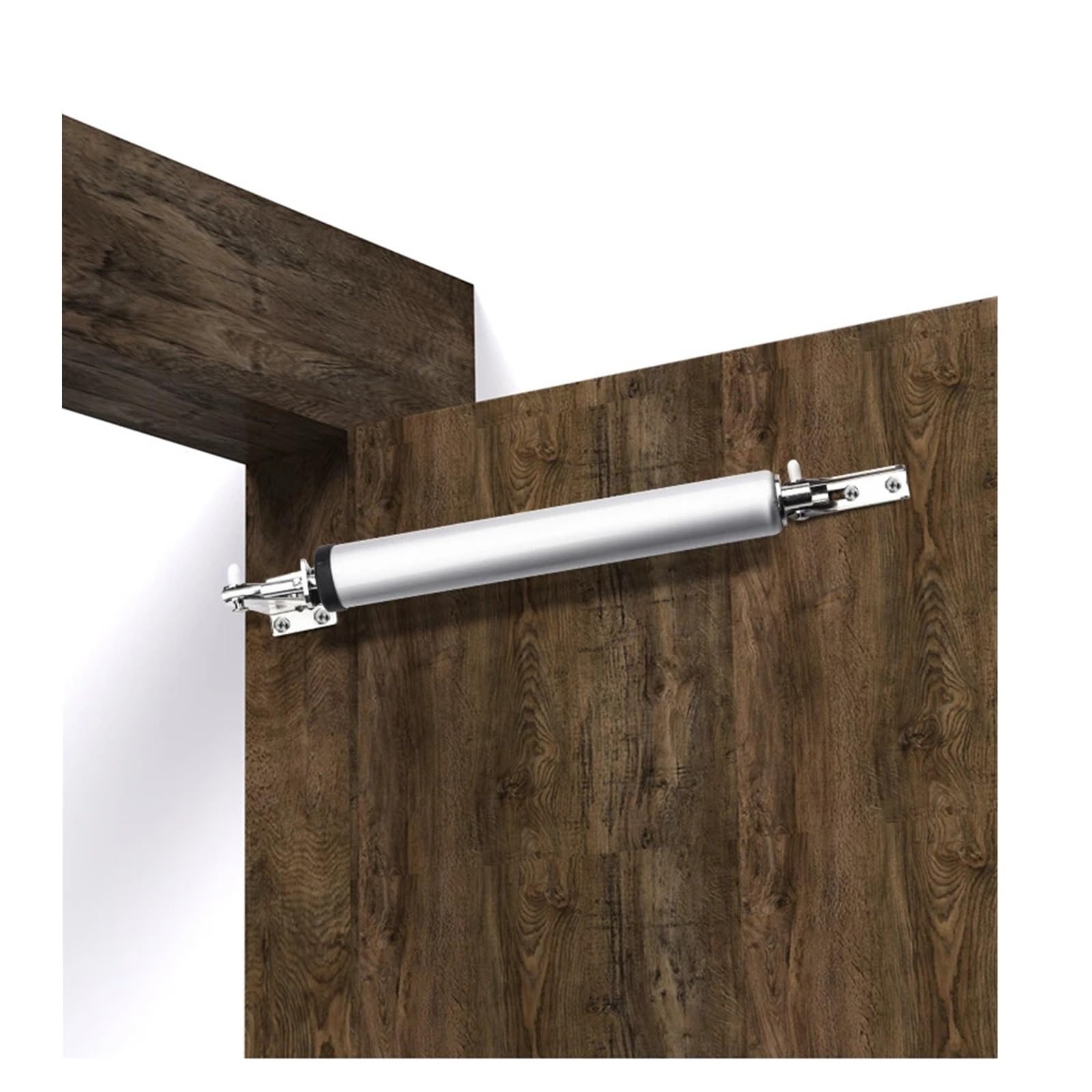 2 pz Pneumatico Chiudiporta Soft Close Porta Automatica Chiudi Arresto Hardware Molla A Gas Posizione di 100 Gradi 35 KG Per Porte(White)