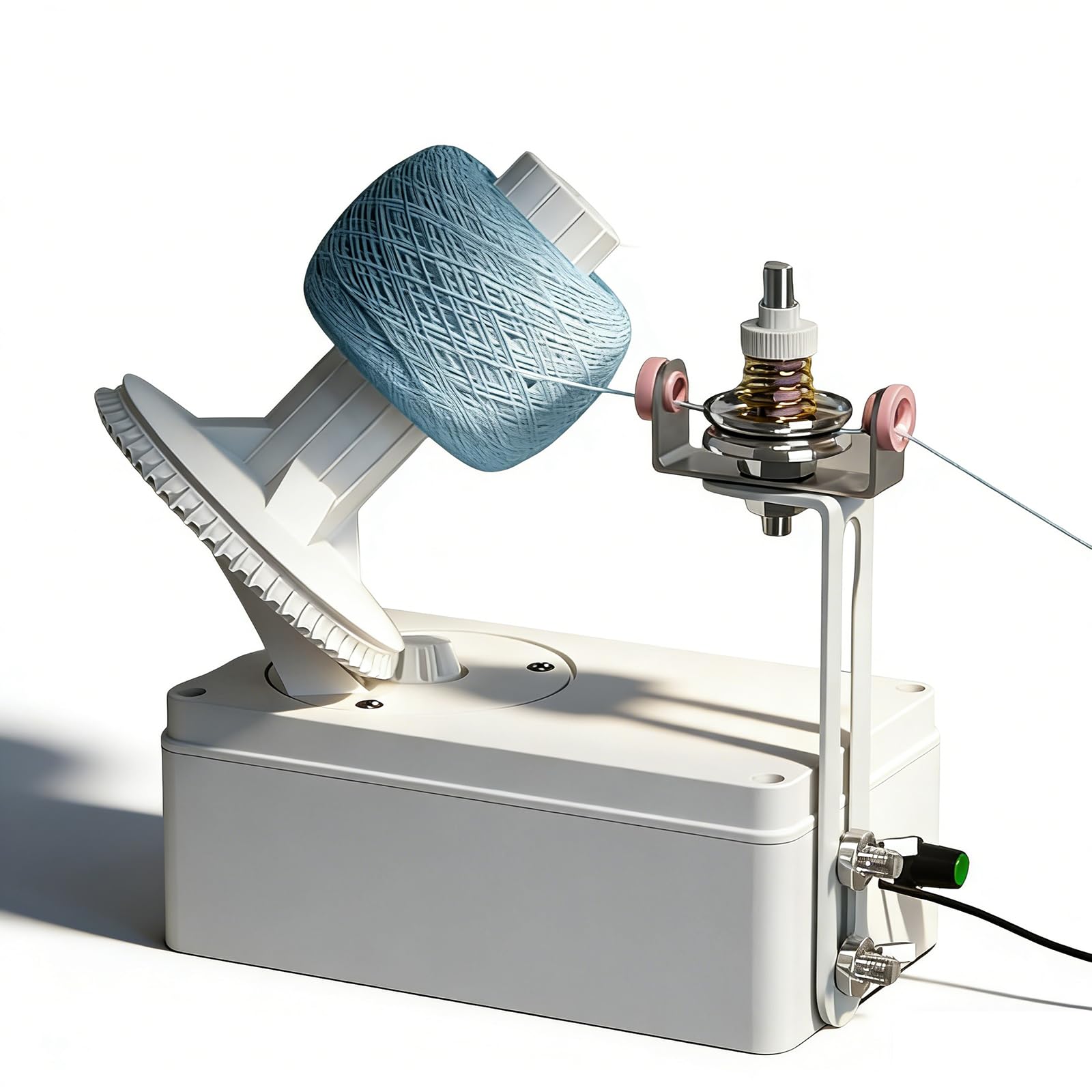YXYLJOZ Electric Yarn Winder for Knitting and Crochet, Adjustable Wool Ball Tool, 250 RPM Speed, Supports Yarn Up to 150G, Perfect for Crafters and Hobbyists
