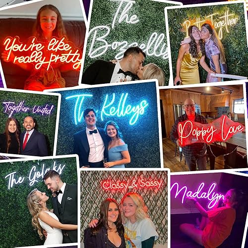 Miniatura 4 de Letreros de neón personalizados para decoración de pared, letreros de neón LED personalizados para dormitorio, regalo de cumpleaños, fiesta, boda,