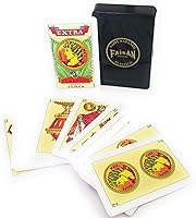 Vista 5 de Naipe Naipe Naipe estilo español Faisan Extra Blue Color, Color Azul