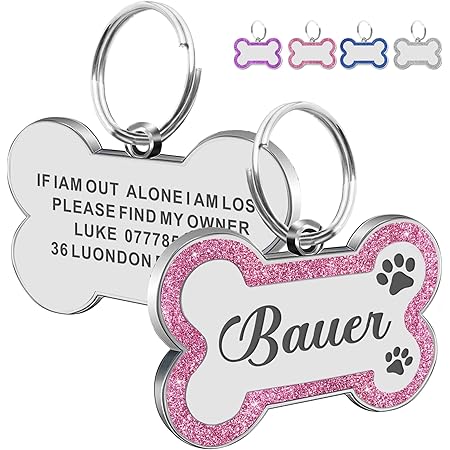 Collar Tags For Dogs Personalized Bling Dog Collars Personalized Dog Collars 5/8 In With Half Rhinestone Letters Tags With Name - Foto 9
