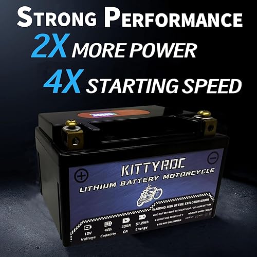 Miniatura 5 de LiFePO4 - Batería de litio para motocicleta de 12 V, 300 A, 4 Ah, batería de arranque de motor con BMS, repuesto para ATV, UTV, cortacésped de motos