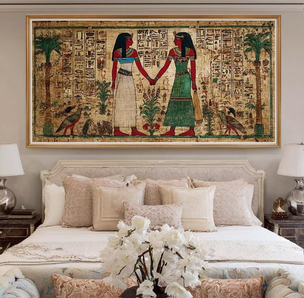 Diamond Painting Kits for Adults, 5D Diamond Art Egypt 60x120cm, DIY Large Retro Dimond Art kits Adults, Full Drill Crystal Rhinestone Embroidery Canvas Gem Art Craft for Home Wall Decor (DP372)