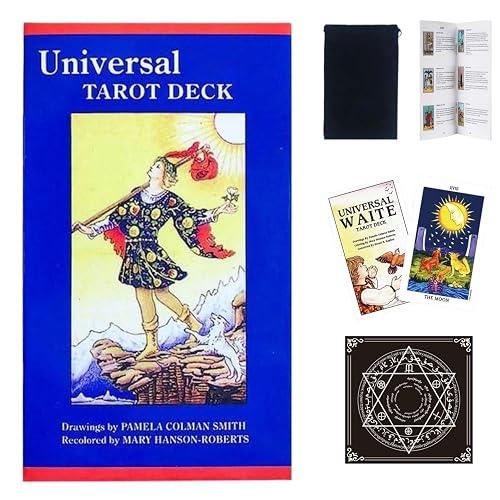 Ahamo 78 Original Tarot Cards Deck with Meanings - Classic Tarot Card Set for Beginners & Professionals | Spiritual Divination & Guidance Oracle Deck