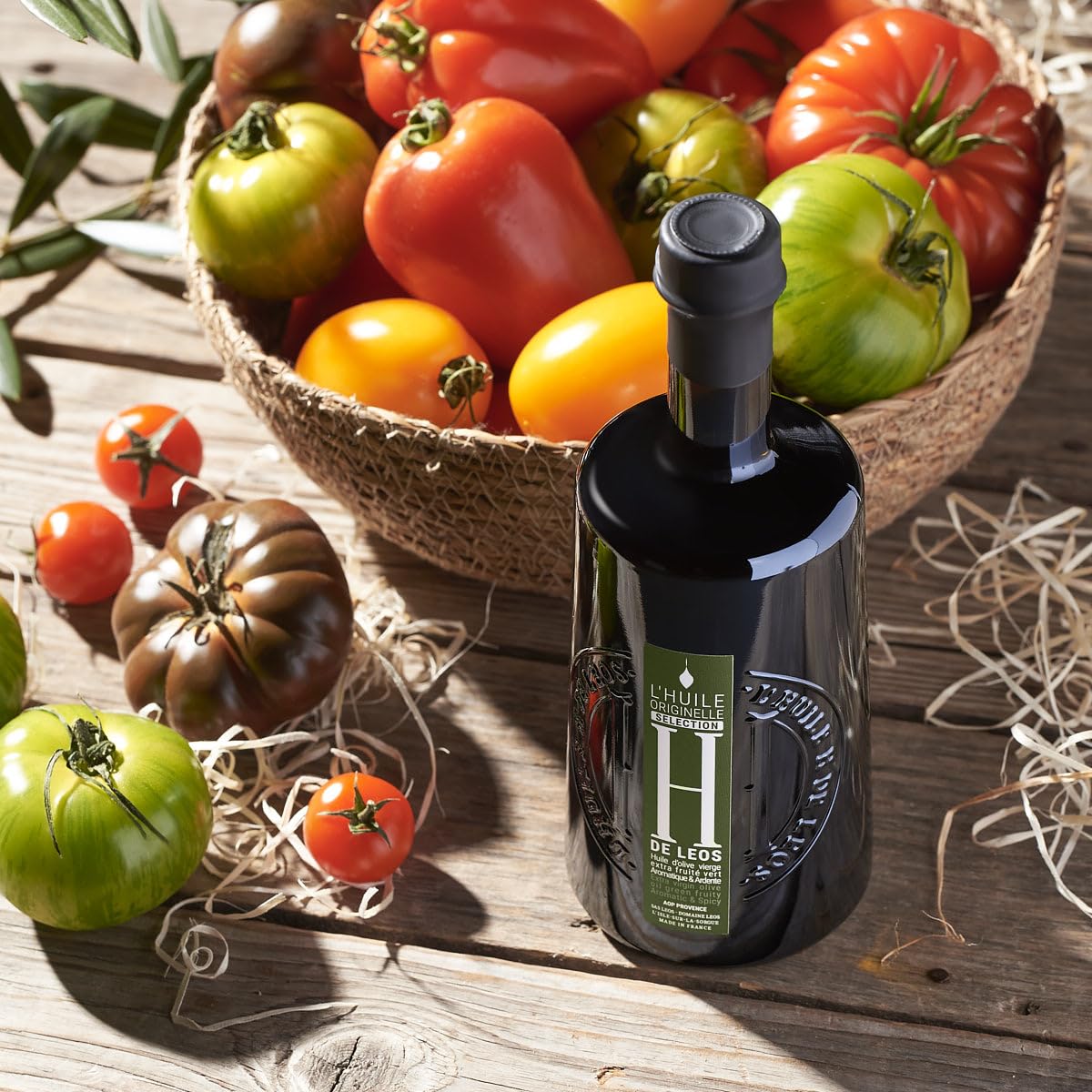 LEOS - Huile d'Olive Vierge Extra - H DE LEOS - Fruité Vert - Multimedaillée - 500ml - Provence - Made in France