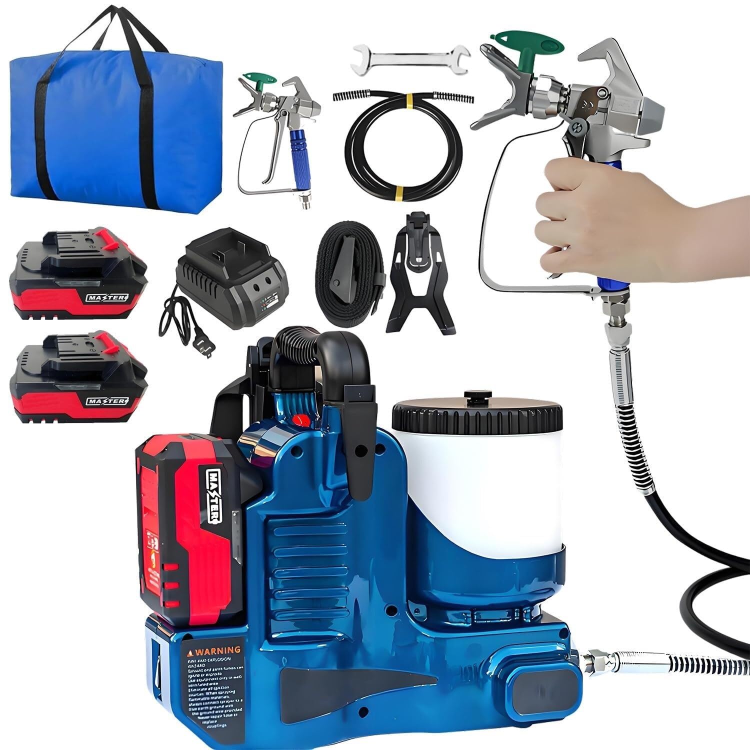 Vzxatyop One Color Portable Airless Sprayer 750W, 12.5Mpa 2L/Min For Fences Decks