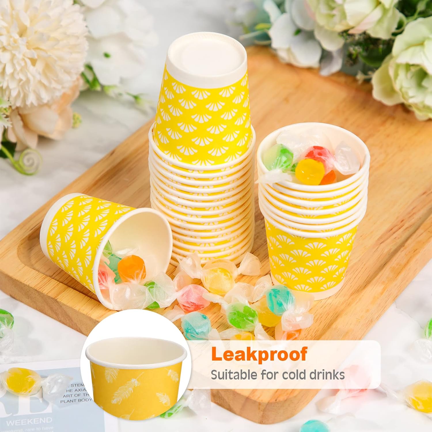 Gerrii 1200 Pack 3oz Disposable Bathroom Paper Cups Small Mouthwash Cups for Bathroom Use, parties, Picnics, Barbecues, Travel and Events
