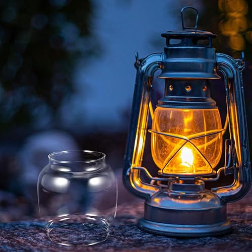 Miniatura 2 de DOITOOL Linterna de repuesto de cristal de queroseno, pantalla de repuesto para lámpara de globo de vidrio para lámparas de gas, cubierta de luz al