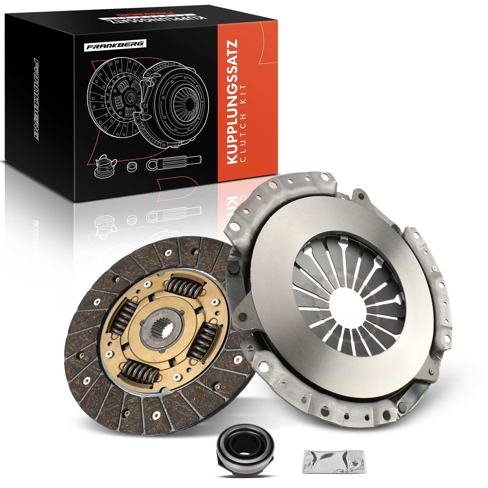 Frankberg Kupplungssatz 20 Zähne mit Ausrücklager und Synthetischem Fett Kompatibel mit Rio Schrägheck DC 1.3L 1.5L 2000-2005 Shuma FB 1.5L 1997-2001 Replace# 0K2A116510