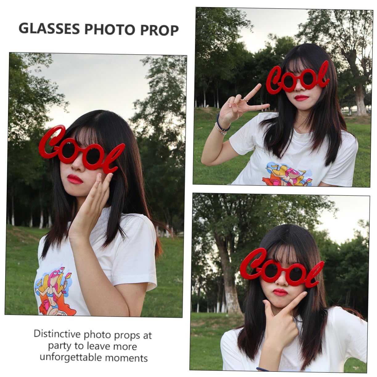 HOLIDYOYO Cool Shaped Glasses 2 Pcs Party Decorative Glasses Props for Year Masquerade Carnival