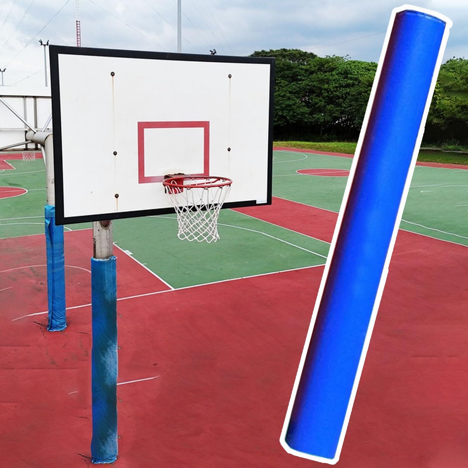Copertura protettiva per canestro da basket in schiuma, per garage, cantina, spessore 2,5 cm, 6,3 cm, 7,6 cm, 8,9 cm, 8,9 cm, 10,2 cm, 11,4 cm, 17,8 cm, 20,3 cm, colore: blu