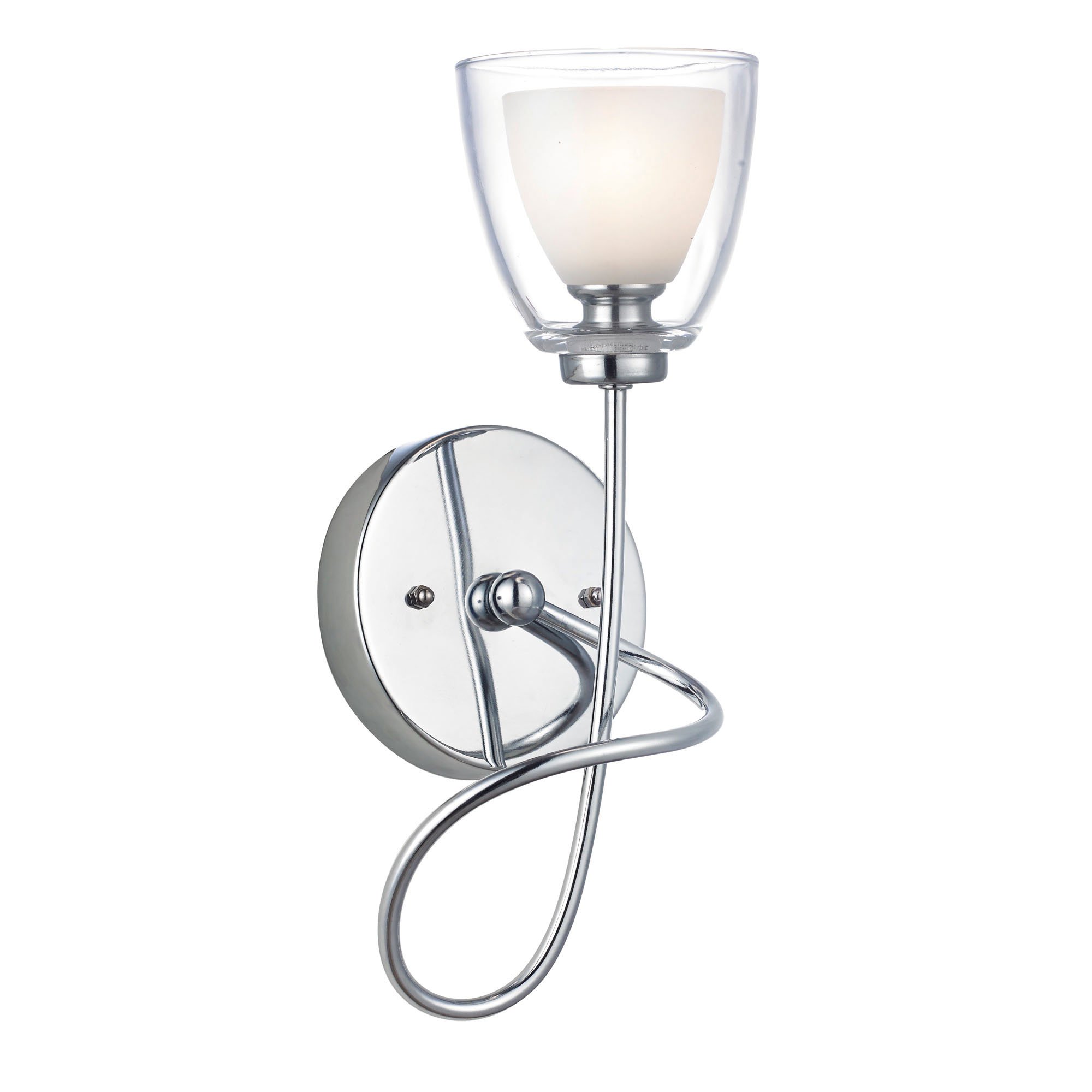 Wall 1 Lights Twisted Arm Double Layer Glass 5.3"x6.3"x13"