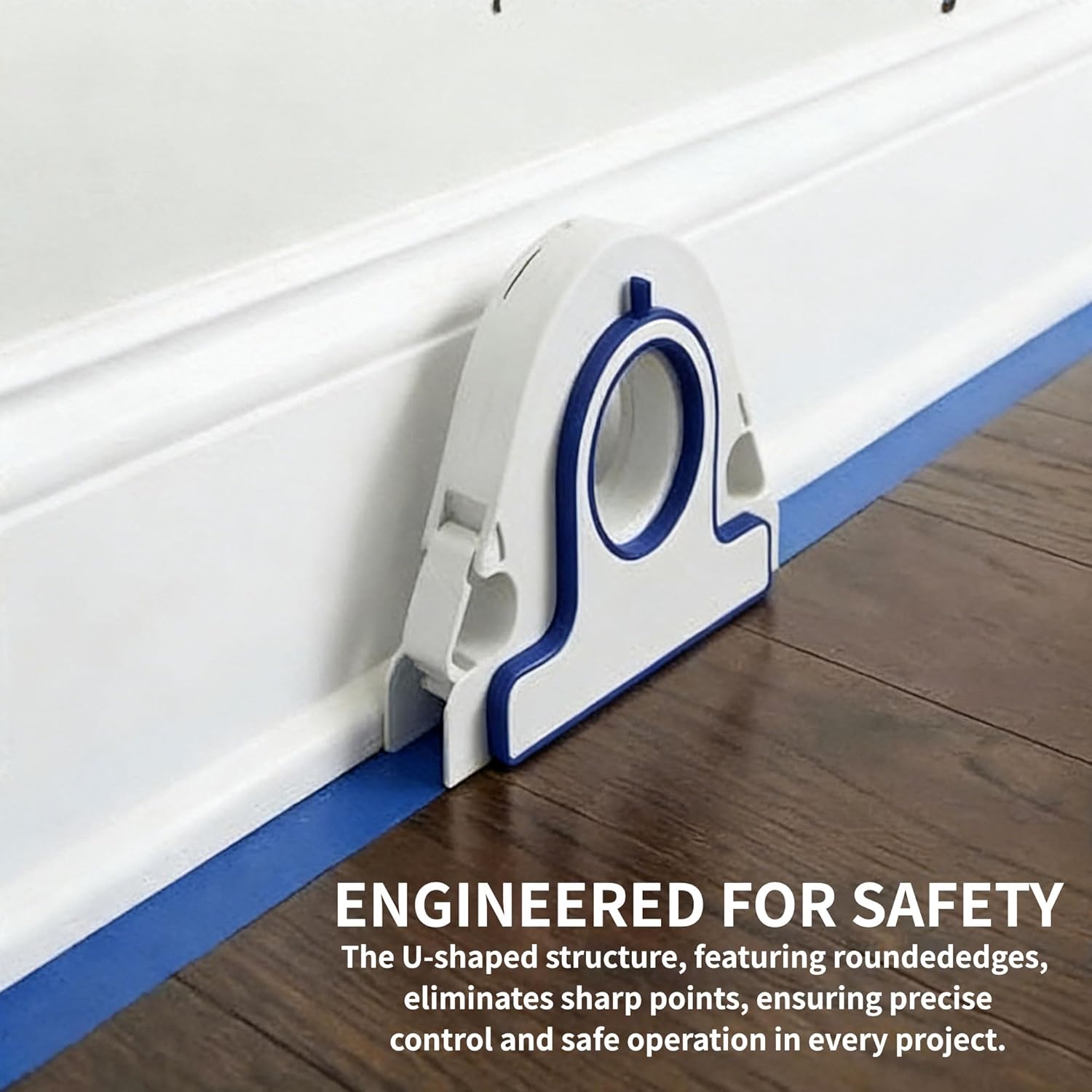 Painters Tape Dispenser, Paint Masking Applicator Tool for Clean Straight Lines, Interior Painting Tools with Built-in Cutter, Anti-Slip Grip for Walls, Trim & Baseboards, Includes one Roll of Tape