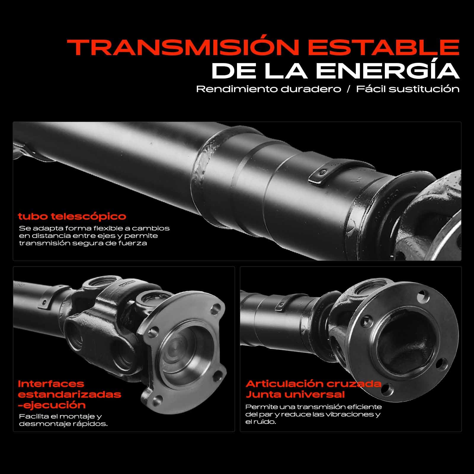Frankberg Árbol cardán Árbol de transmisión Delantero Compatible con Discovery II L318 2.5 TD5 4x4 4.0 V8 4x4 1998-2004 Replace# 65-7050