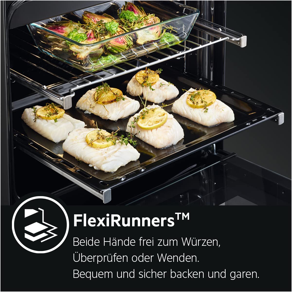 AEG Backauszug 1-fach TR1LV Edelstahl Sicherheitsstopp