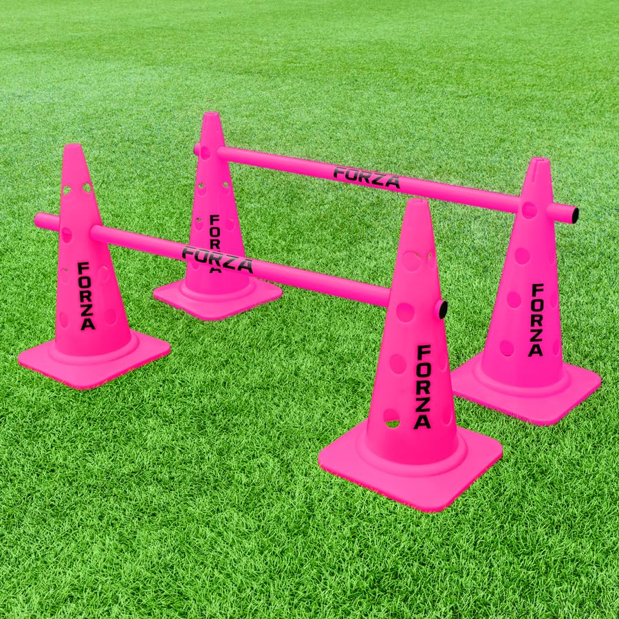 Plots de 51 cm FORZA en lot de cônes de sport à haute visibilité pour l'entraînement d'agilité