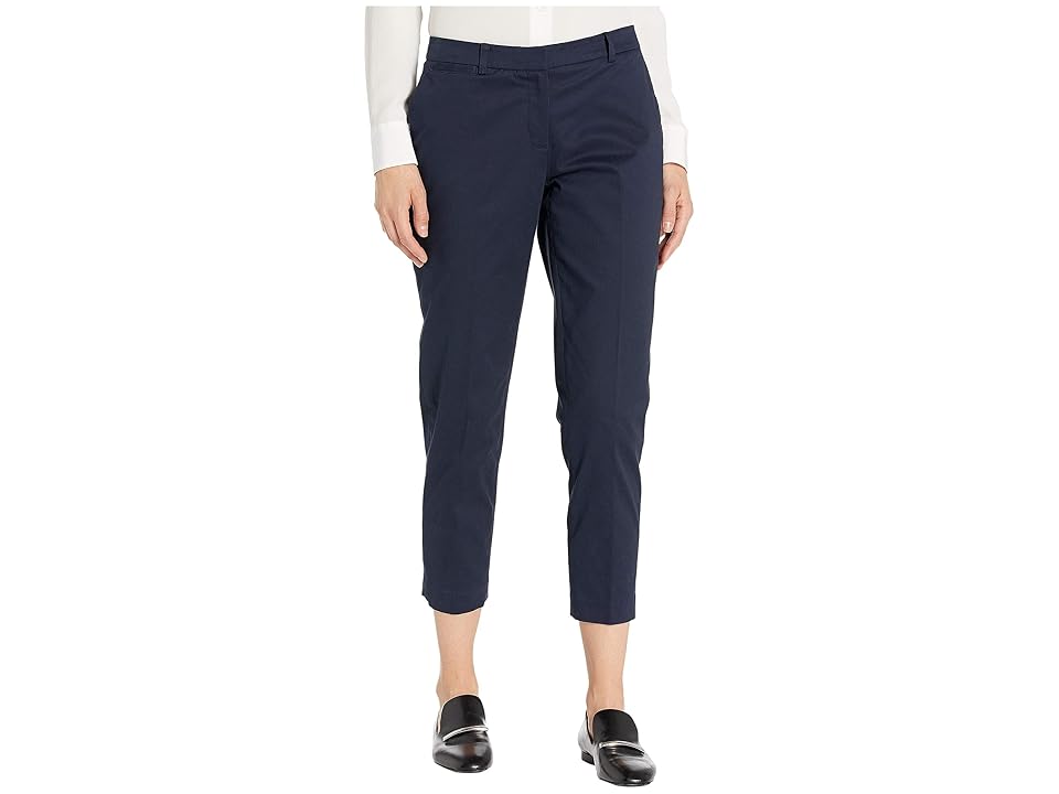 

Tommy Hilfiger Cropped Cotton Chino Trousers (Midnight) Women's Casual Pants, Navy