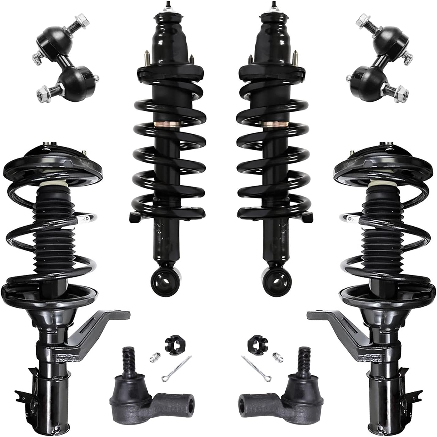 Detroit Axle Front 8pc Struts Kit for 2002 2003 2004