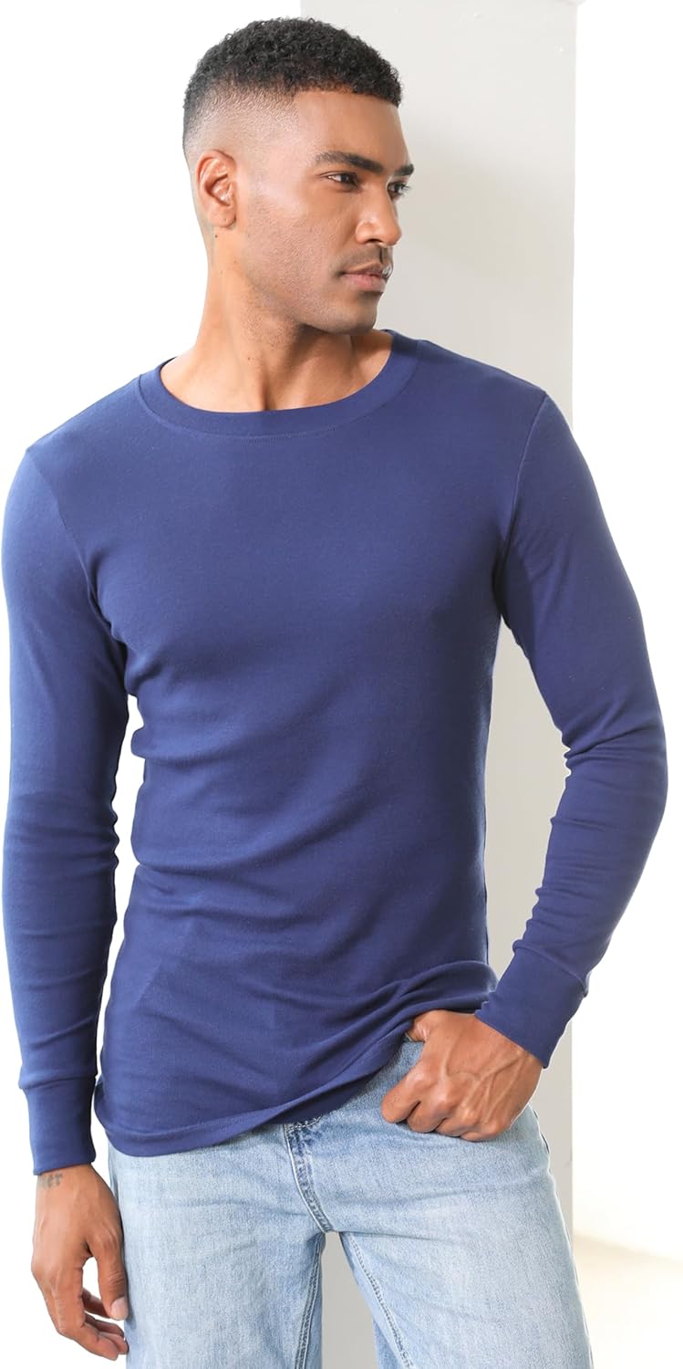 Comfneat Men's 2-Pack Long Sleeve Shirts Cotton Undershirts - Image 4