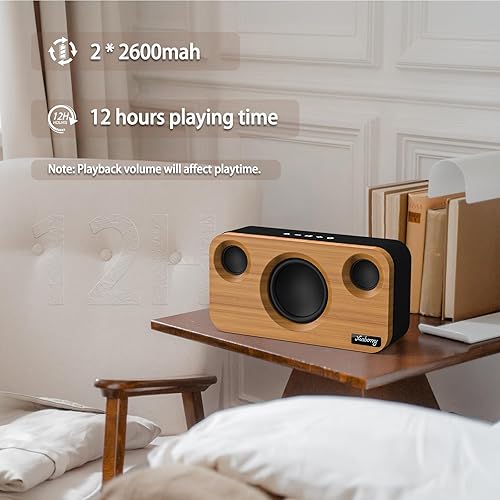 Miniatura 4 de Altavoz Bluetooth con graves profundos, altavoz portátil inalámbrico de 40 W (pico) con TWS, AUX, tarjeta TF, sonido estéreo, sincronización de