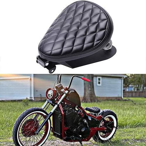 Asiento individual para motocicleta con resorte y base, compatible con Harley Sportster Iron 883 Chopper Bobber Honda Shadow Rebel