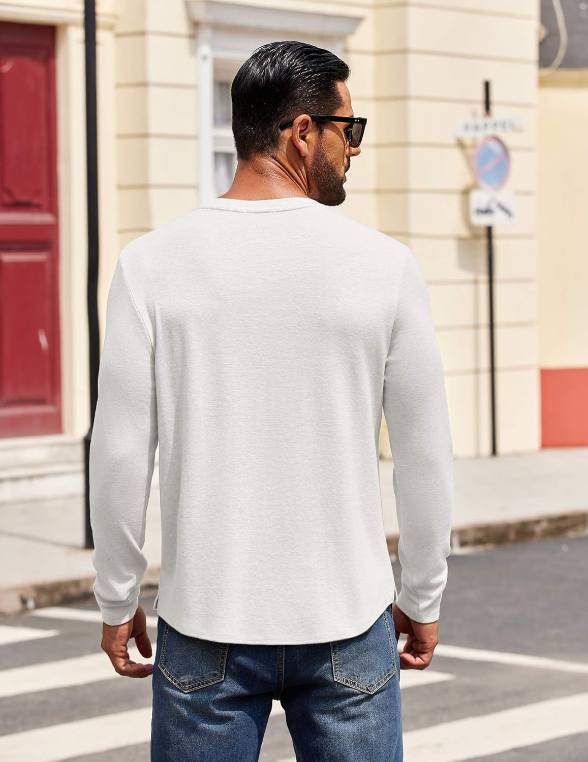 COOFANDY Mens Henley Shirts Long Sleeve Casual Pullover Shirt Fashion Button T-Shirt - Image 5
