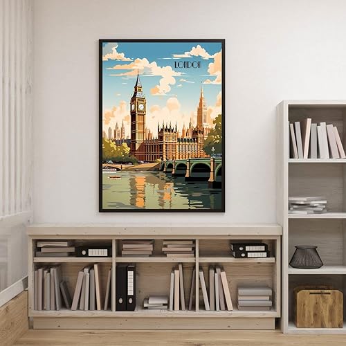 Miniatura 7 de Turnip Designs 8X10 sin marco Londres Reino Unido Retro City Paisaje Urbano Arte Impresión Póster Ilustración Decoración del Hogar RC002