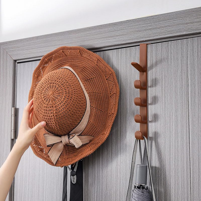 Ganchos acima da porta para pendurar, organizador de cabide resistente para roupas, mochila, chapéu, bolsa, gancho de porta para banheiro, casa, escritório, itens essenciais de dormitório, café