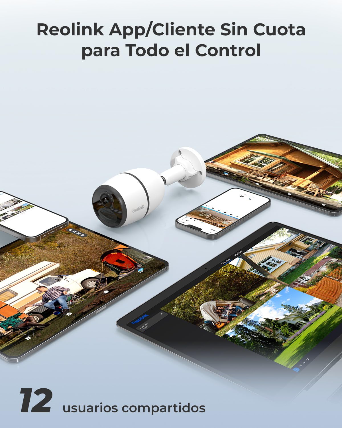 Reolink 4MP Cámara Vigilancia 3G/4G Sim Exterior Camara Solar 4G Sin Cables | Detección Inteligente, Visión Nocturna, Almacenamiento Local & Cloud, 4G LTE SIM, Funciona con Alexa, Go Plus con Panel Solar