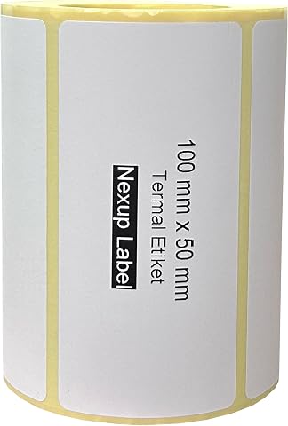 100x50 mm Termal Etiket, Barkod/Adres/Kargo Termal Etiketleri, Zebra ve Diğer Yazıcılarla Uyumlu