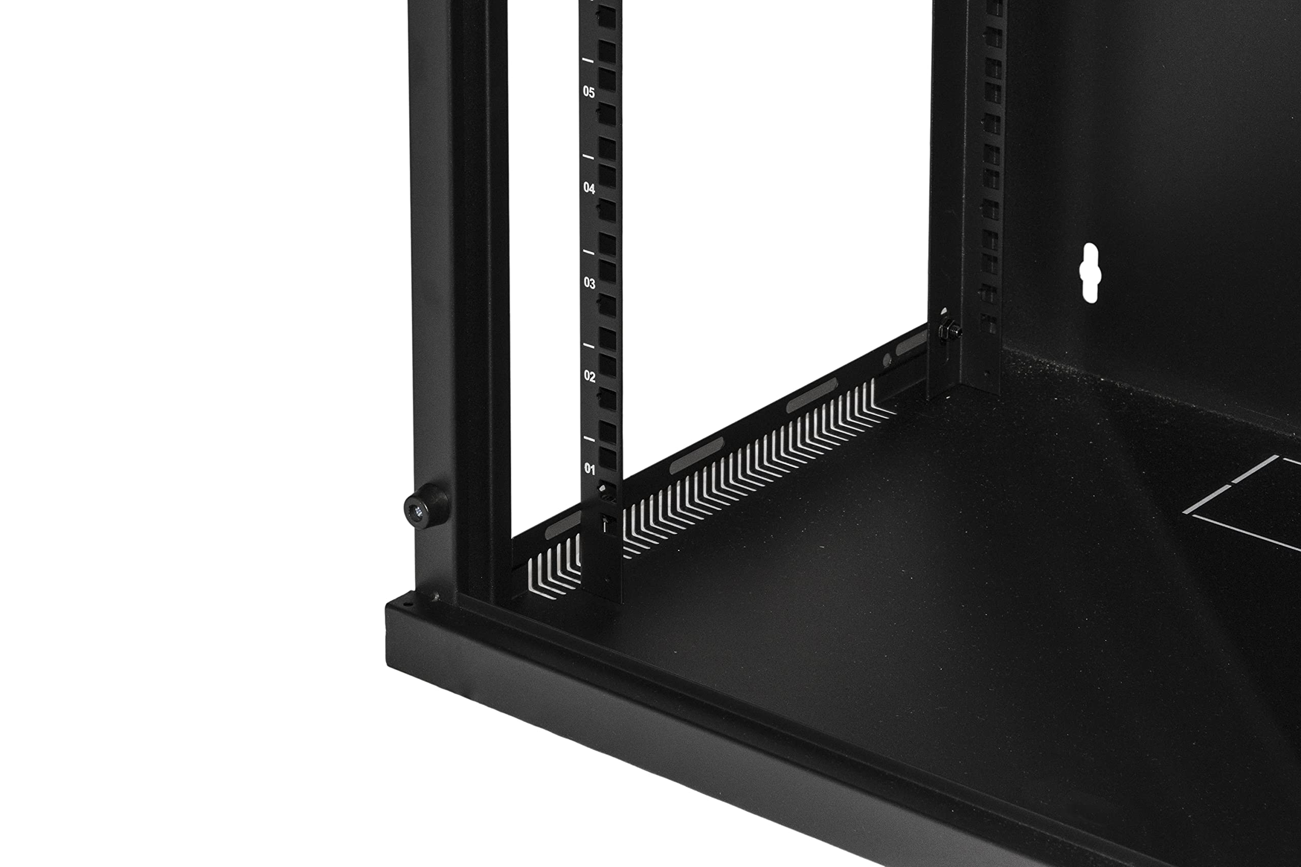LINK LK1915UN armadio rack 19" 15 unità da muro per reti con fianchi apribili e porta in vetro temprato con chiusura a chiave in metallo nero dimensioni 54x45x75 cm capacità 50 kg 1 unità