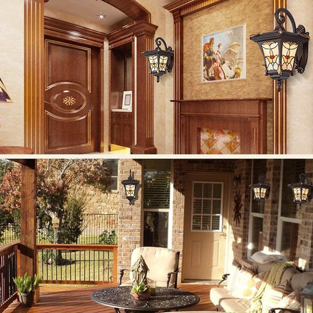 玄関照明 ステンドグラス 北欧風デザイン ポーチライト ステンドグラス 玄関照明 ステンドグラス 北欧風デザイン ポーチライト ステンドグラス