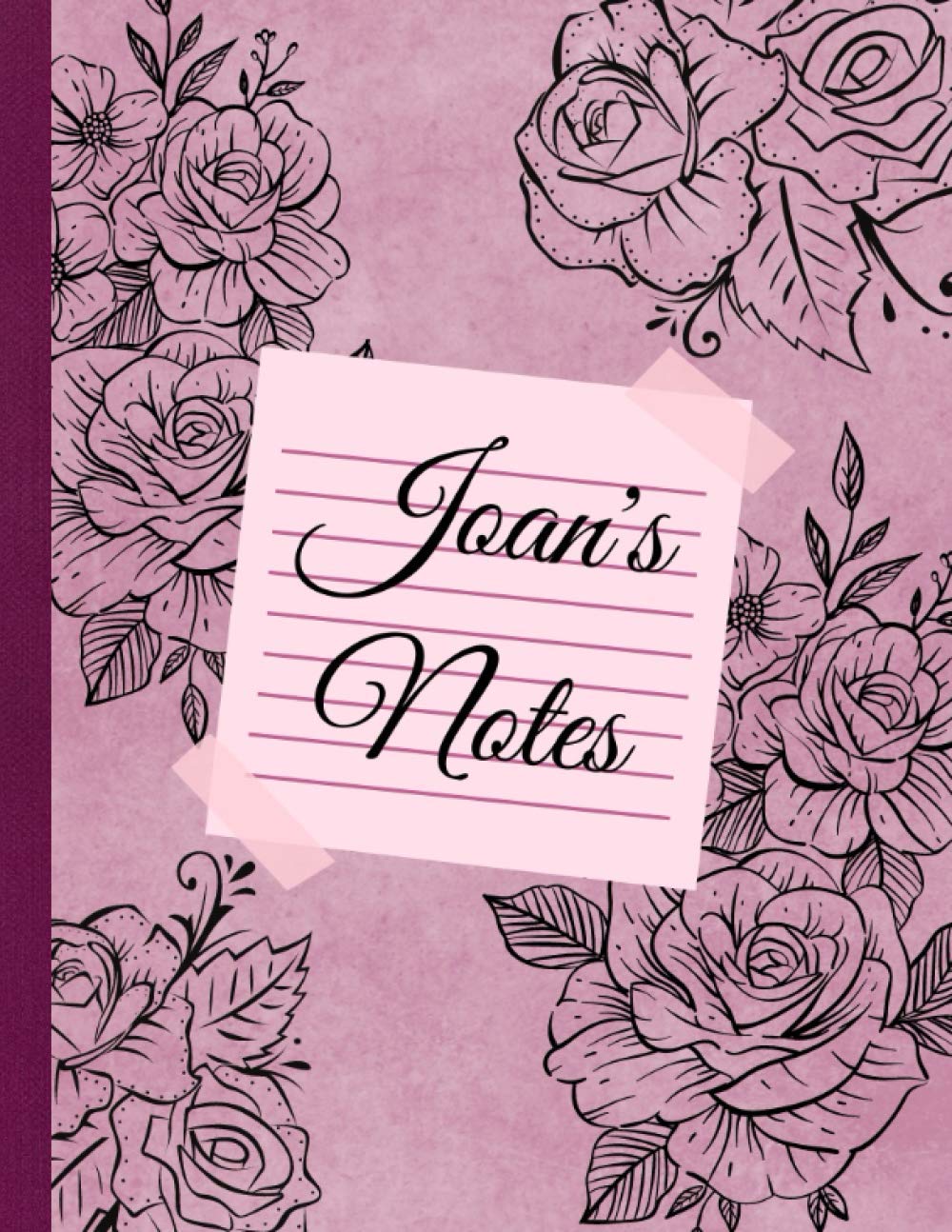 Joan’s Notes: Custom Name Personalized Journal with Roses. Old Pink Flowered Notebook with Name Joan. A Gift for Women (My Name’s on It! Journals)