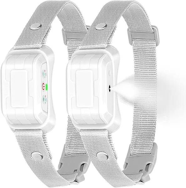Citronella Bark Collar 2 Pack [No Citronella Refill] Citronella Dog Bark Collar Level 3 Sensitivity Adjustable Anti Barking Control Collar, Safer Spray Dog Bark Collar for L/M/S Dogs Grey