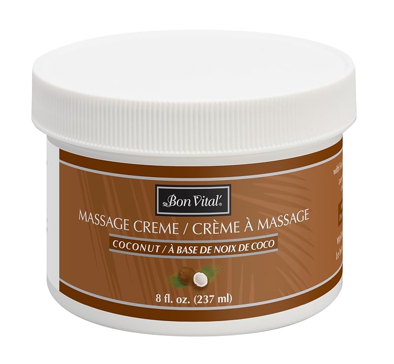 Bon Vital' Creme de Massagem com Óleo de Coco Fracionado, 240 mL