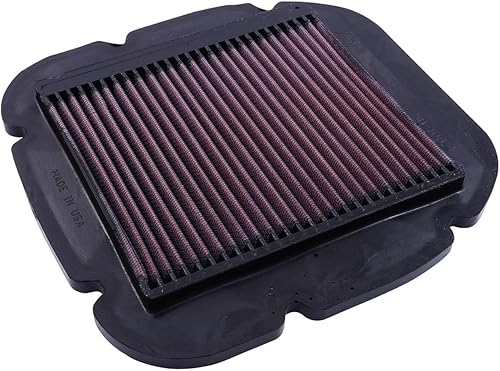 K&N Filtro de aire de motor original de alto flujo: aumenta la potencia y la accerlación, lavable, Premium: compatible con Kawasaki/Suzuki