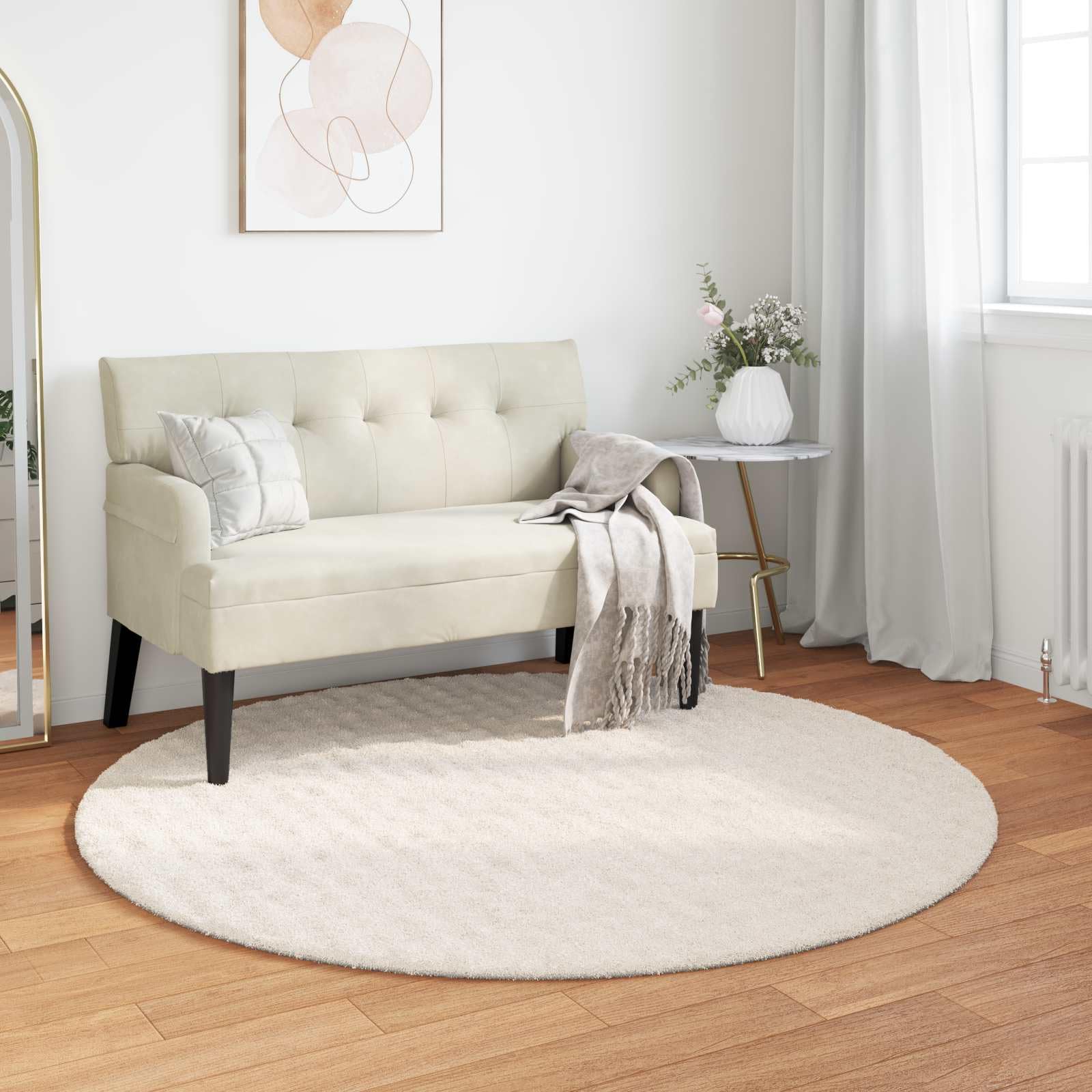 Tapis rond lavable SIROLO pour en finir avec les sols froids et bruyants