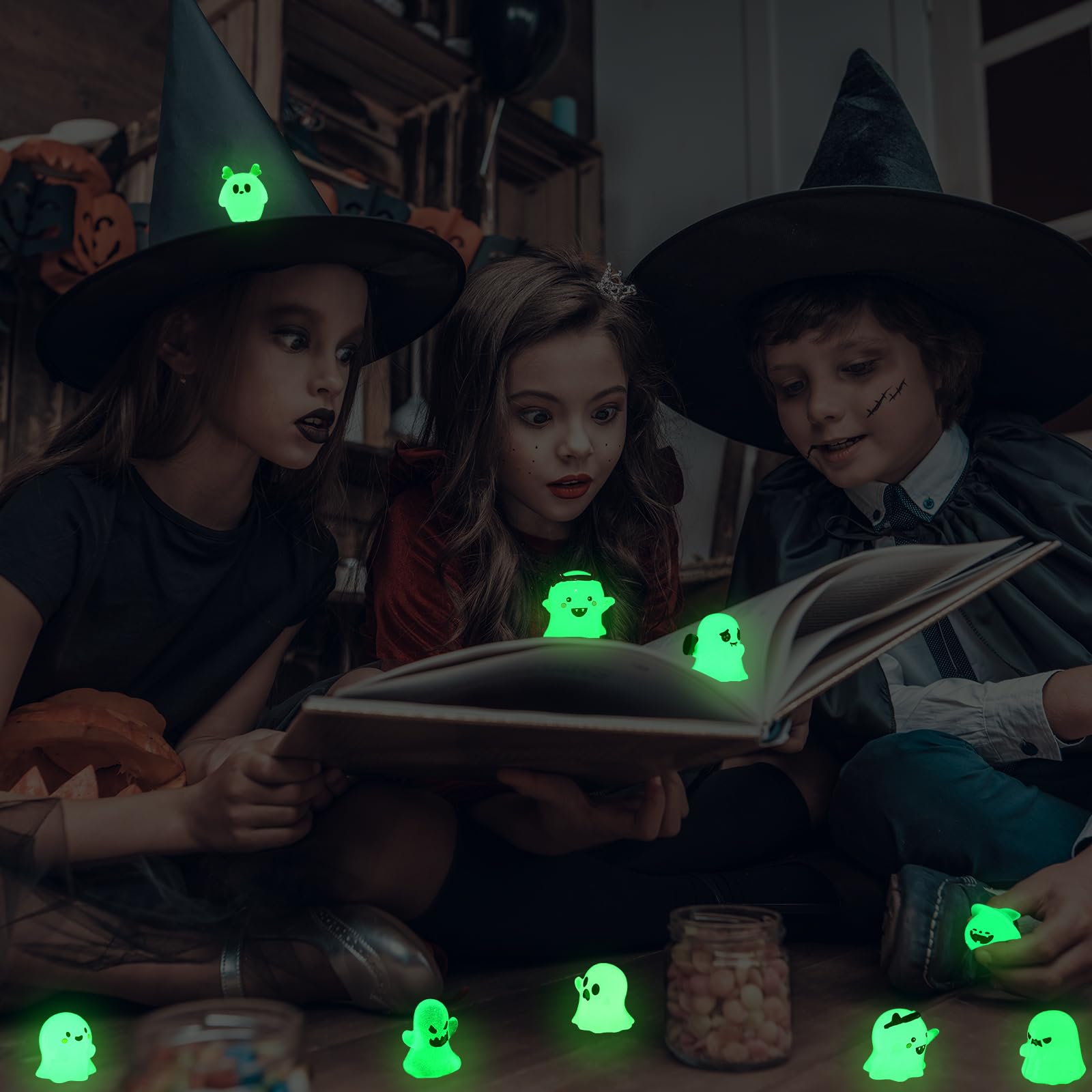 Arrowbash Halloween-Miniatur-Figuren, 20 Stück – Leuchtet Im Dunkeln, Für Garten & Deko