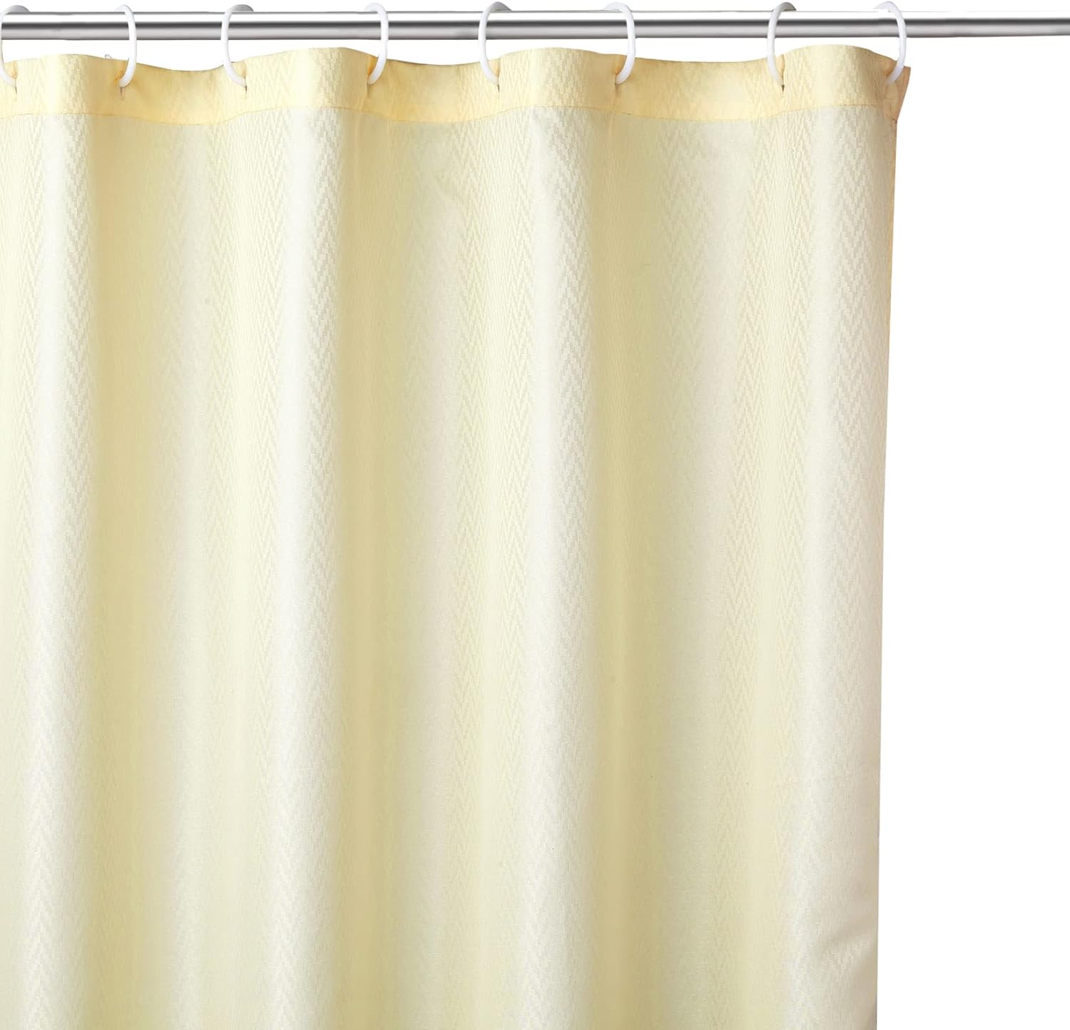 Encasa XO ZZ Cream Jacquard Shower Curtain 183 Drop | Mould Proof ...