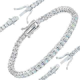 2-6.5mm Moissanite Tennis Bracelets for Women Mens 6-8.5" tennis Bracelet