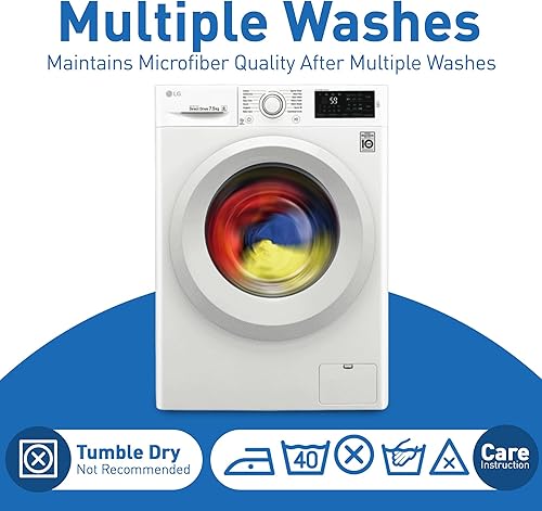 Miniatura 5 de The Textile Studio - Paño de limpieza de microfibra - Paquete de 12 - 4 colores surtidos - 12 x 12 pulgadas - Toalla de microfibra versátil y