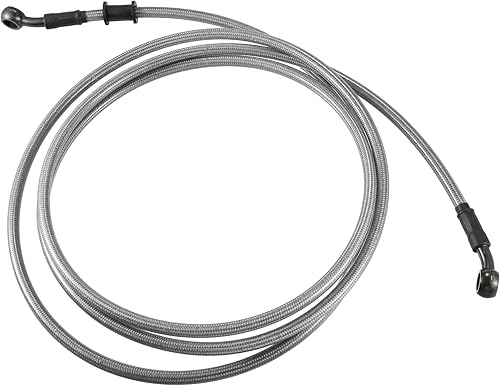 X AUTOHAUX 94.5 in AN3 M10 Línea de freno hidráulico para coche, manguera de aceite, 28 , acero inoxidable para coche, motocicleta, motocross,