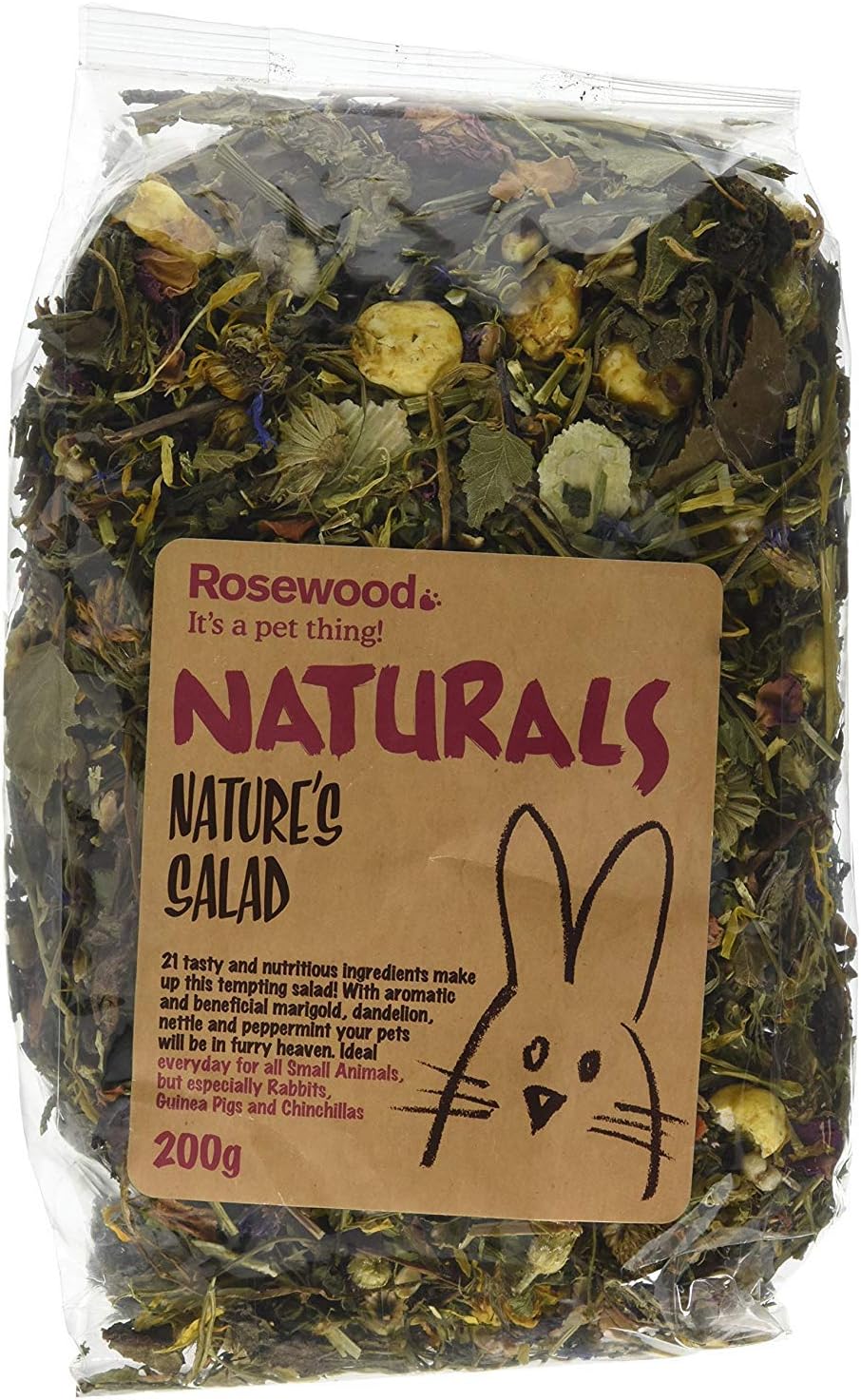 Rosewood Boredom Breaker Natural Treats Natures Salad 200g (PACK OF 2)